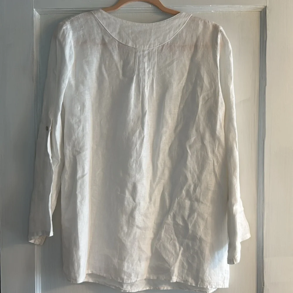Carla Conti Made in Italy 100% linen top - Picture 7 of 7